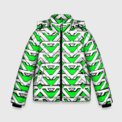 Зимняя куртка для мальчика Бело-зелёный узор