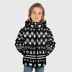 Куртка зимняя для мальчика Ведьмак текстура гейм, цвет: 3D-светло-серый — фото 2