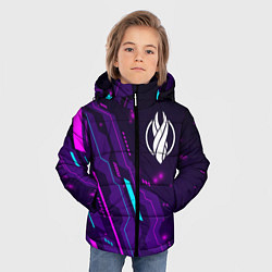 Куртка зимняя для мальчика Dead Space neon gaming, цвет: 3D-черный — фото 2