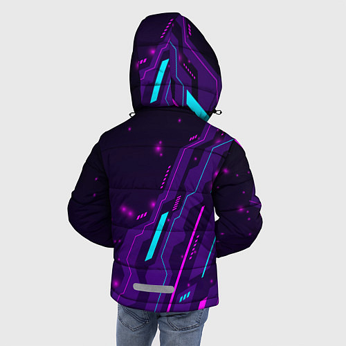 Зимняя куртка для мальчика Dead Space neon gaming / 3D-Черный – фото 4
