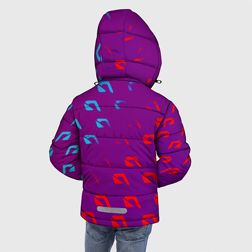 Зимняя куртка для мальчика НФС лого градиент текстура / 3D-Красный – фото 4