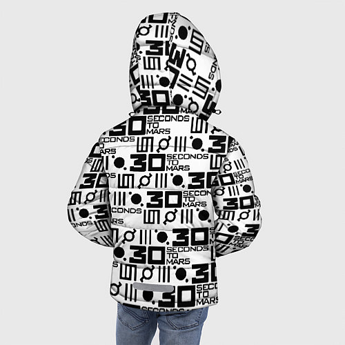 Зимняя куртка для мальчика Thirty Seconds to Mars pattern rock / 3D-Красный – фото 4