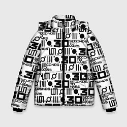 Куртка зимняя для мальчика Thirty Seconds to Mars pattern rock, цвет: 3D-красный