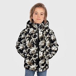 Куртка зимняя для мальчика Узор в стиле барокко, цвет: 3D-черный — фото 2