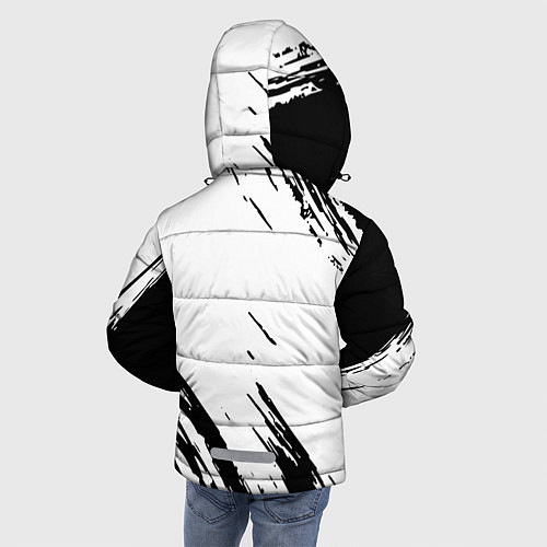 Зимняя куртка для мальчика Rainbow six текстура краски штрихи / 3D-Черный – фото 4
