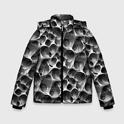 Куртка зимняя для мальчика Металл - текстура, цвет: 3D-черный