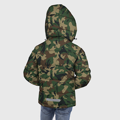 Зимняя куртка для мальчика Классический лесной камуфляж / 3D-Черный – фото 4