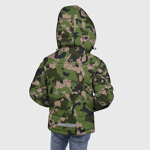 Зимняя куртка для мальчика Камуфляжный паттерн в стиле Woodland / 3D-Черный – фото 4