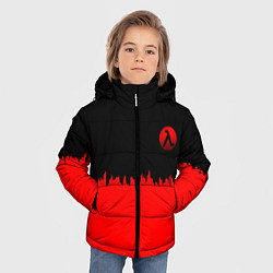 Куртка зимняя для мальчика Half life logo pattern steel, цвет: 3D-светло-серый — фото 2