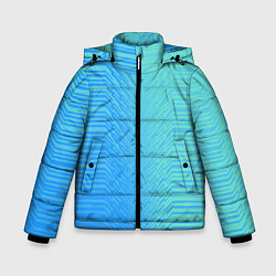 Зимняя куртка для мальчика Голубые градиентные линии