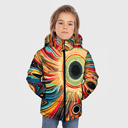 Куртка зимняя для мальчика Space abstraction - ai art, цвет: 3D-черный — фото 2