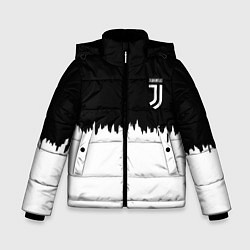 Куртка зимняя для мальчика Juventus белый огонь текстура, цвет: 3D-светло-серый