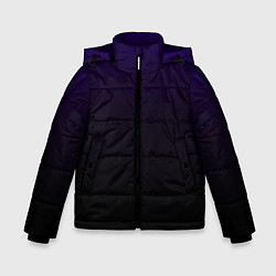 Куртка зимняя для мальчика Фиолетово-чёрный тёмный градиент, цвет: 3D-черный