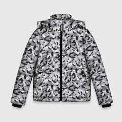 Куртка зимняя для мальчика Пикселированный городской серый камуфляж, цвет: 3D-светло-серый