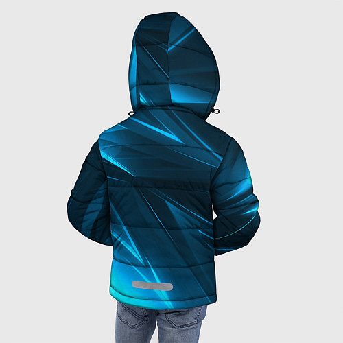 Зимняя куртка для мальчика Geometry stripes neon color / 3D-Красный – фото 4