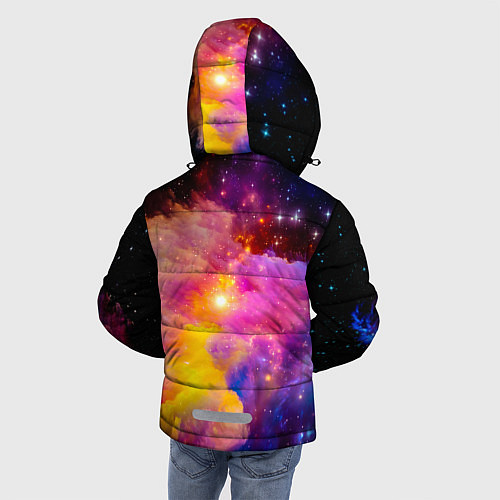 Зимняя куртка для мальчика Космическое пространство / 3D-Светло-серый – фото 4