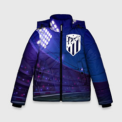 Куртка зимняя для мальчика Atletico Madrid ночное поле, цвет: 3D-черный