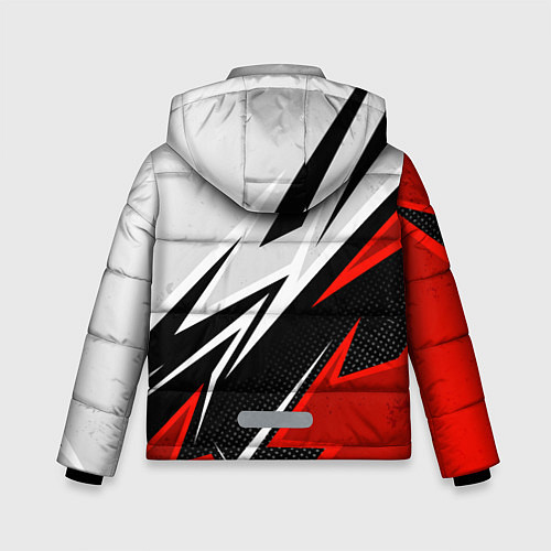 Зимняя куртка для мальчика Helldivers 2 - white and red / 3D-Светло-серый – фото 2