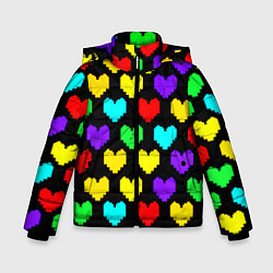Куртка зимняя для мальчика Undertale heart pattern, цвет: 3D-светло-серый