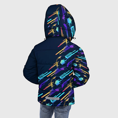 Зимняя куртка для мальчика Inter градиентные мячи / 3D-Черный – фото 4