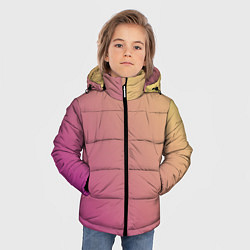 Куртка зимняя для мальчика Градиент желтый малиновый по диагонали, цвет: 3D-красный — фото 2