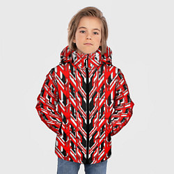 Куртка зимняя для мальчика Красная техно броня, цвет: 3D-светло-серый — фото 2