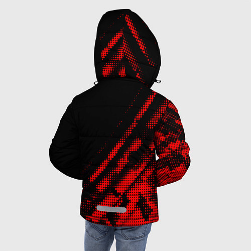 Зимняя куртка для мальчика Manchester City sport grunge / 3D-Красный – фото 4