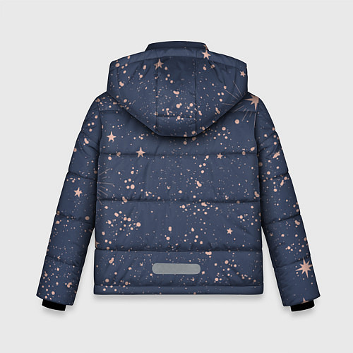 Зимняя куртка для мальчика Космическое поле звёзд / 3D-Светло-серый – фото 2