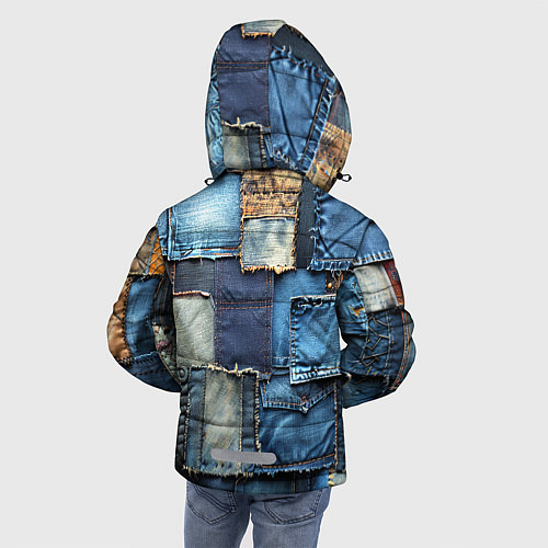 Зимняя куртка для мальчика Значок архитектора на джинсах / 3D-Черный – фото 4