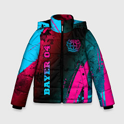 Куртка зимняя для мальчика Bayer 04 - neon gradient вертикально, цвет: 3D-черный