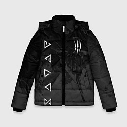 Куртка зимняя для мальчика Ведьмак - знаки начальной магии, цвет: 3D-черный
