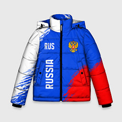 Зимняя куртка для мальчика Триколор и герб России