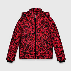 Зимняя куртка для мальчика Тёмно-красный паттерн пятнистый