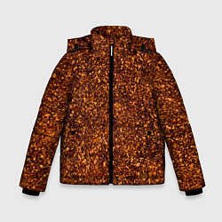 Зимняя куртка для мальчика Медный коричневый текстура