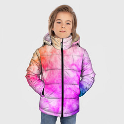Куртка зимняя для мальчика Colorful smoke 1, цвет: 3D-светло-серый — фото 2