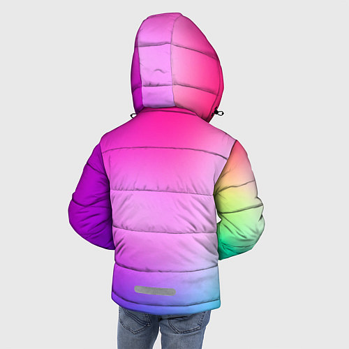 Зимняя куртка для мальчика Colorful gradient / 3D-Светло-серый – фото 4