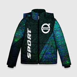 Куртка зимняя для мальчика Volvo sport glitch blue, цвет: 3D-черный