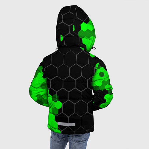 Зимняя куртка для мальчика Ford green sport hexagon / 3D-Черный – фото 4