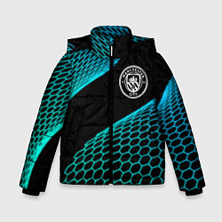 Куртка зимняя для мальчика Manchester City football net, цвет: 3D-черный