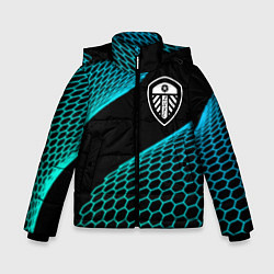 Куртка зимняя для мальчика Leeds United football net, цвет: 3D-черный