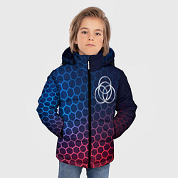 Куртка зимняя для мальчика Elden Ring неоновые соты, цвет: 3D-черный — фото 2