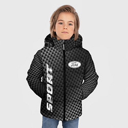 Куртка зимняя для мальчика Ford sport carbon, цвет: 3D-черный — фото 2