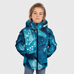 Куртка зимняя для мальчика Голубой камень апатит - текстура, цвет: 3D-светло-серый — фото 2