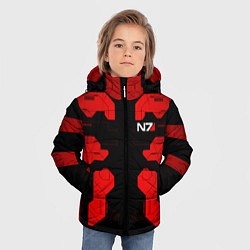 Куртка зимняя для мальчика Mass Effect - Red armor, цвет: 3D-светло-серый — фото 2