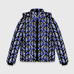 Зимняя куртка для мальчика Чёрно-синий паттерн конструкция