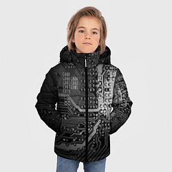 Куртка зимняя для мальчика Микросхема плата, цвет: 3D-черный — фото 2
