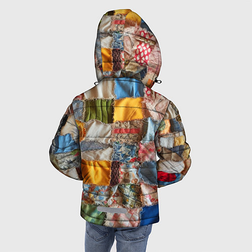 Зимняя куртка для мальчика Patchwork - ai art / 3D-Красный – фото 4