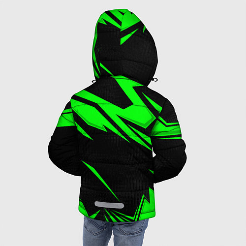 Зимняя куртка для мальчика Skoda - green uniform / 3D-Черный – фото 4