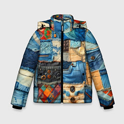 Зимняя куртка для мальчика Vanguard denim patchwork - ai art