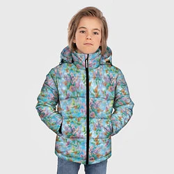Куртка зимняя для мальчика Паттерн из сирени, цвет: 3D-черный — фото 2